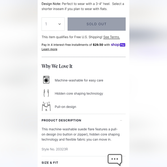 NWT Spanx Faux Suede Flare Pants in Navy - Picture 7 of 9